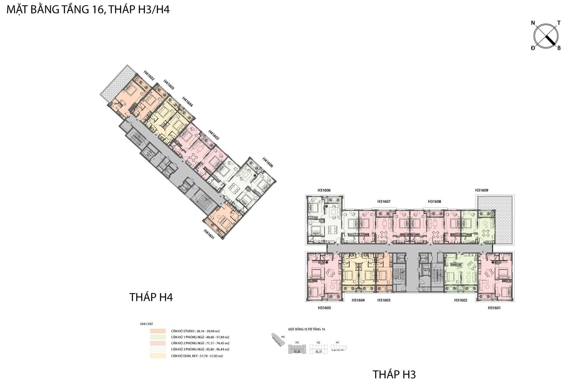 Mặt bằng tầng điển hình phân khu Hill dự án Sun Grand City Hillside Residence được bố trí vô cùng khoa học, tối ưu từng khoảng không gian và trọn vẹn tầm nhìn hướng biển tuyệt đẹp. Mặt bằng điển hình Tầng 16 phân khu Hill tại Sun Grand City Hillside Residence.