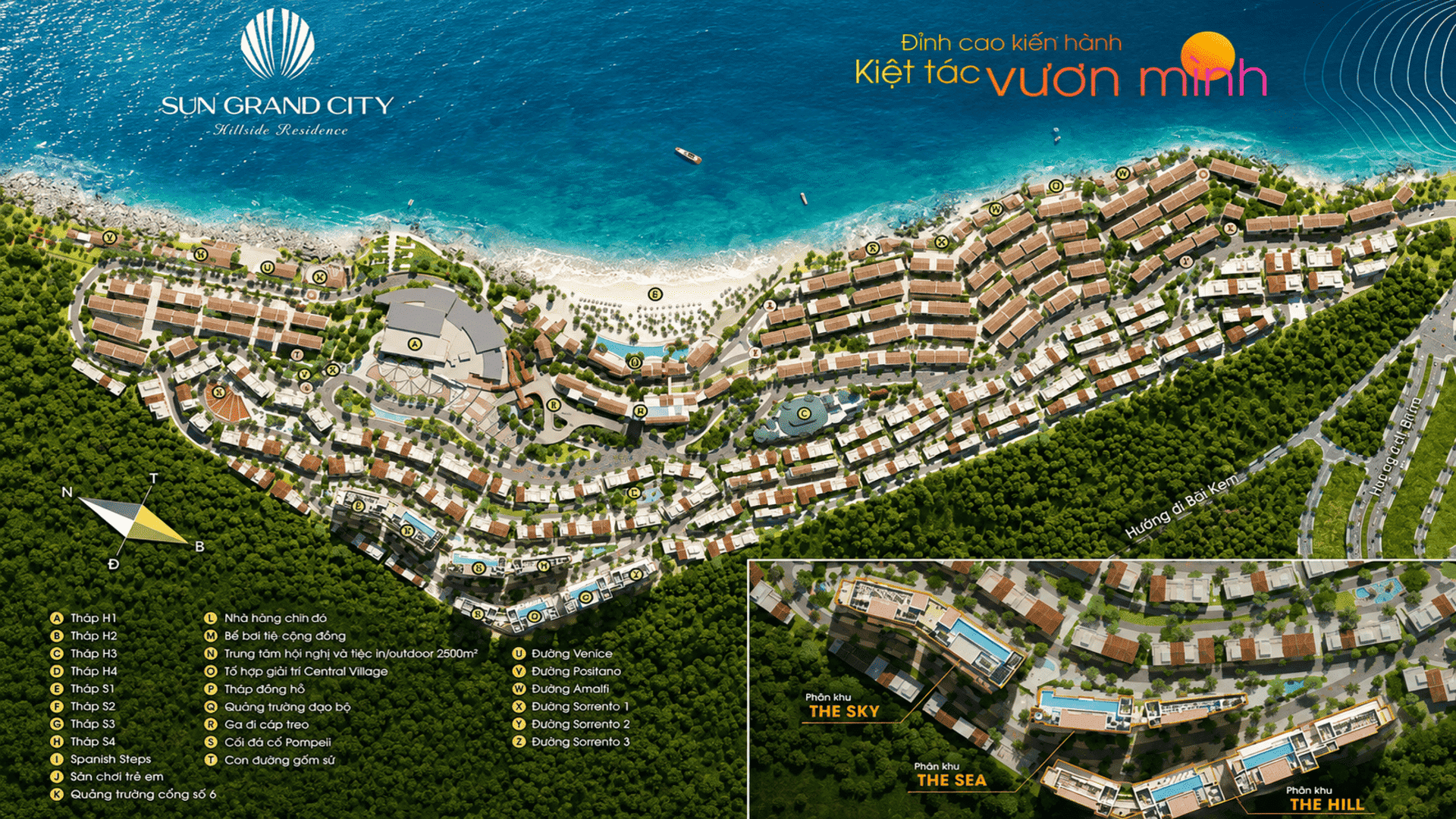 Tổng quan mặt bằng tổng thể dự án Sun Grand City Hillside Residence được bố trí thông minh nhằm tối ưu diện tích sử dụng và trọn vẹn tầm nhìn trệt biển. Mặt bằng tổng thể dự án Sun Grand City Hillside Residence được phát triển bởi chủ đầu tư Sun Group.