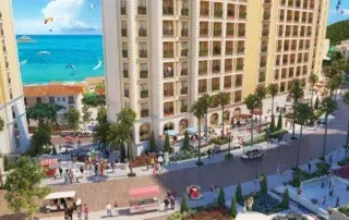 Phối cảnh khối đế Premier Boutique House tại các tháp Hillside
